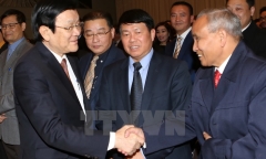 Chủ tịch nước Trương Tấn Sang gặp gỡ cộng đồng người Việt Nam tại Đức.